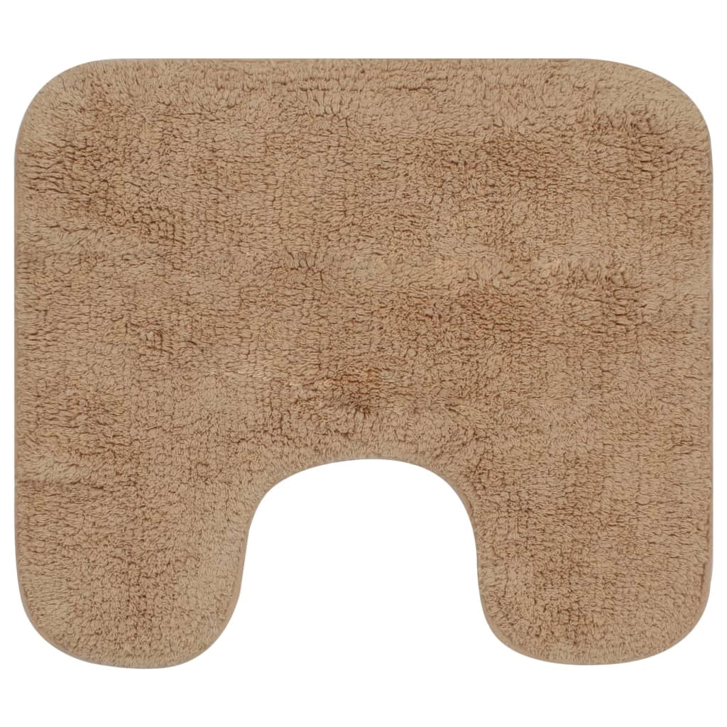 Tappeto da bagno in tessuto beige 2 pezzi 02_0005756