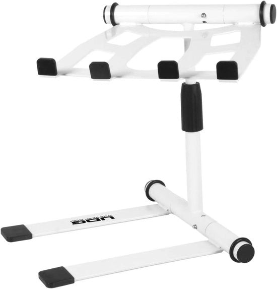 Stand per computer portatile regolabile in altezza bianca