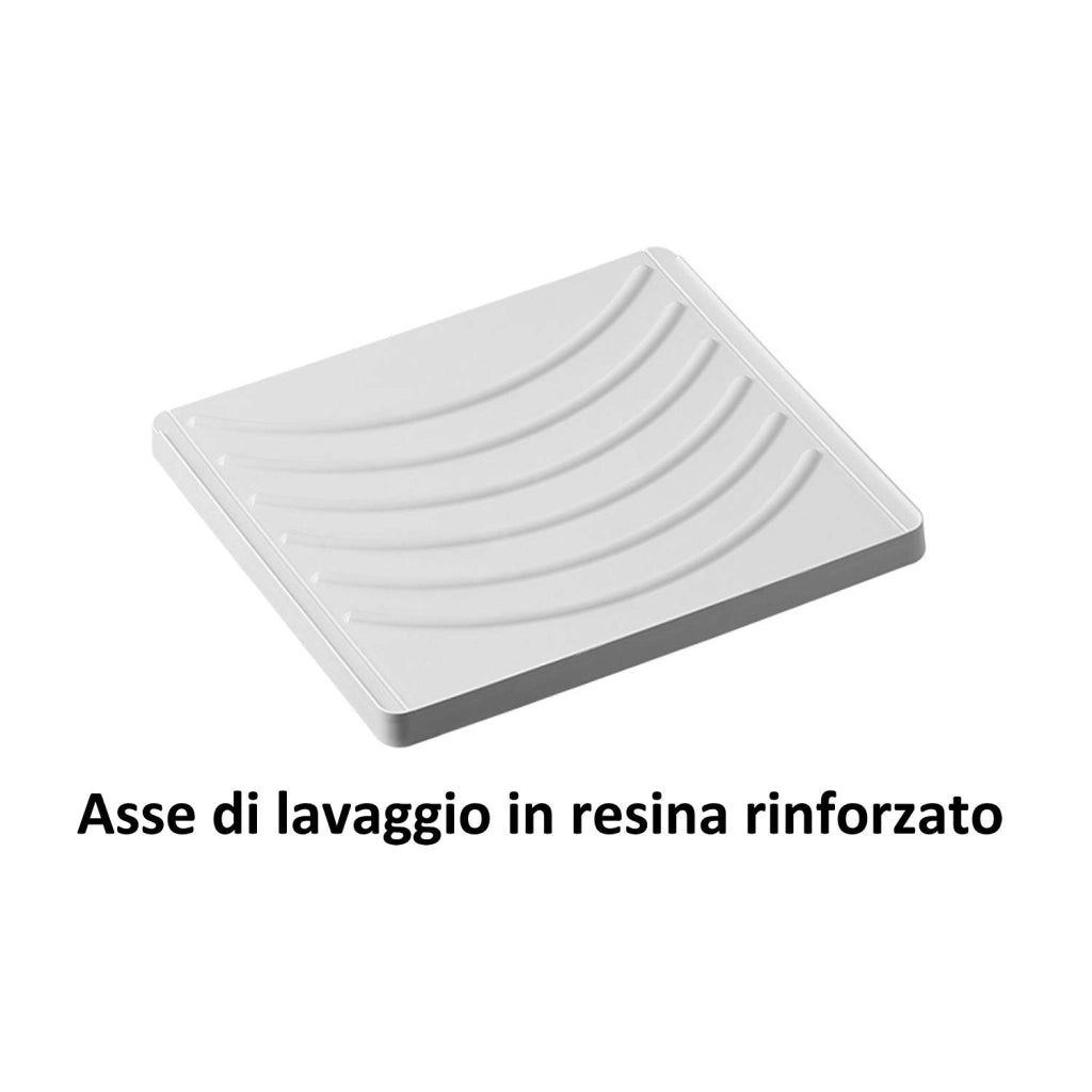 Lavatoio con mobile in PVC colore bianco 45x50 cm mod. Garden