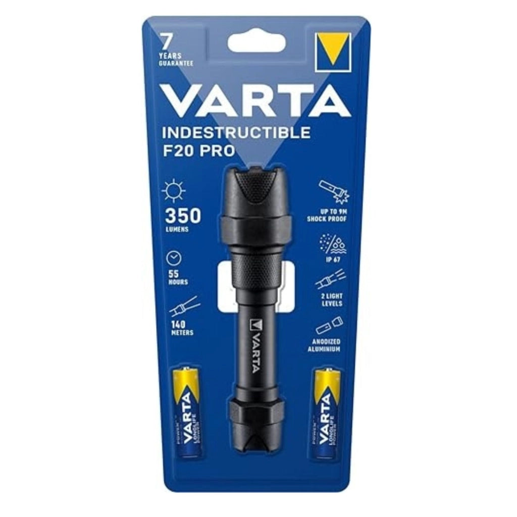 Varta Indestructible F20 Pro Torcia 6W incl. 2 batterie AA