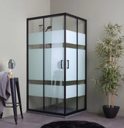 Box doccia 70x90 profili neri opachi