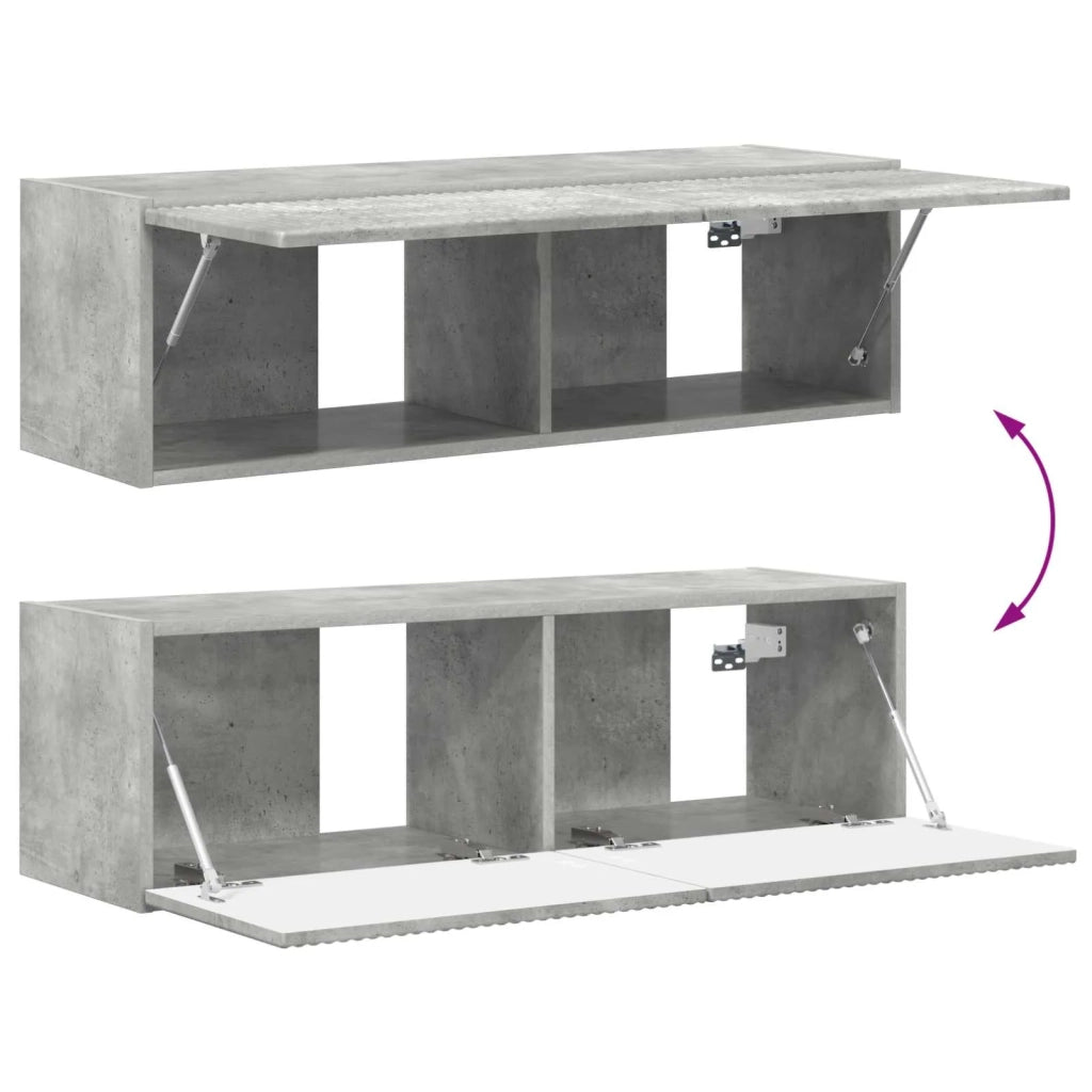 Mobile TV-Credenza per TV 5 pcs Grigio cemento