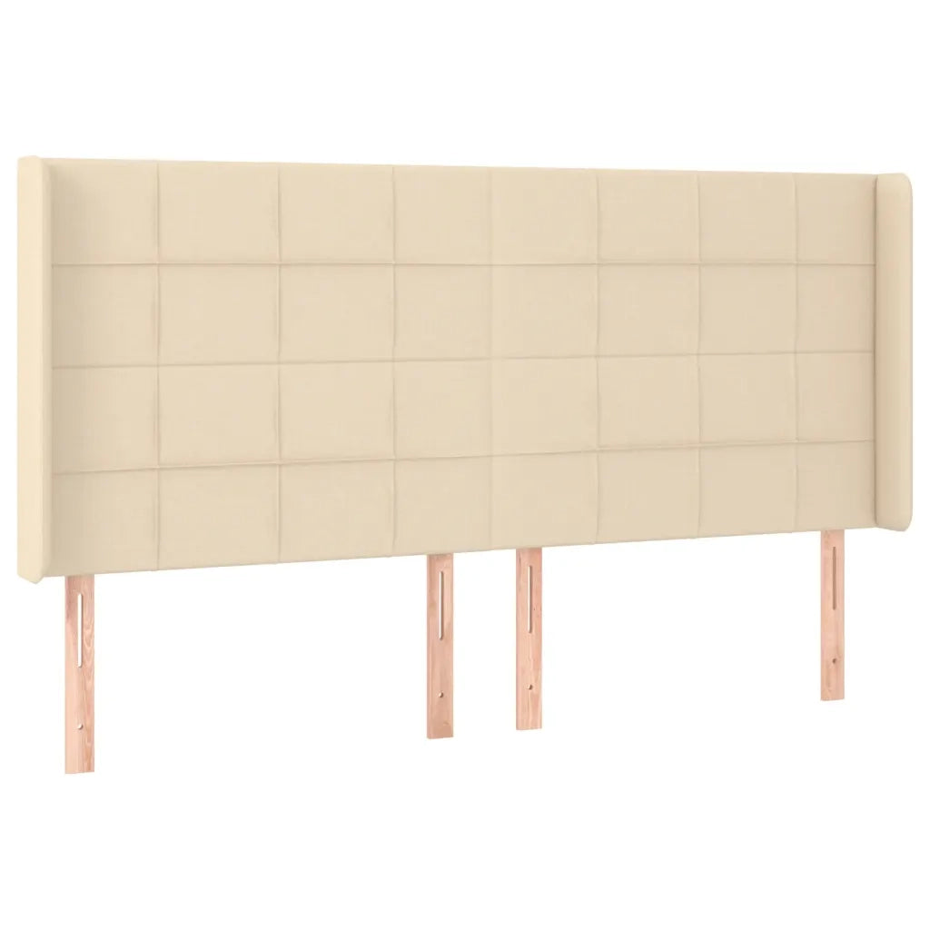Letto a Molle con Materasso e LED Crema 180x200 cm in Tessuto 3138898