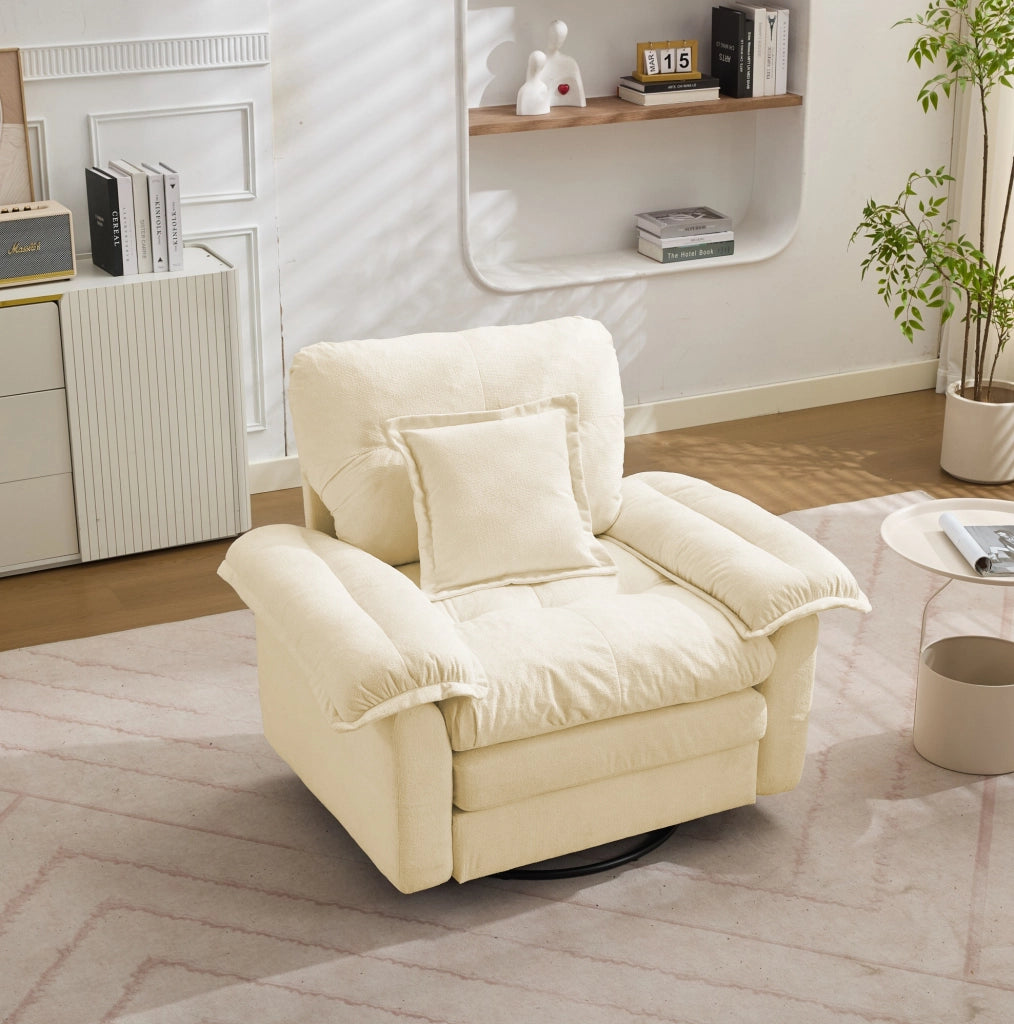Set divani 2 pezzi in ciniglia con divano singolo e loveseat, seduta profonda con memory foam e cuscini decorativi