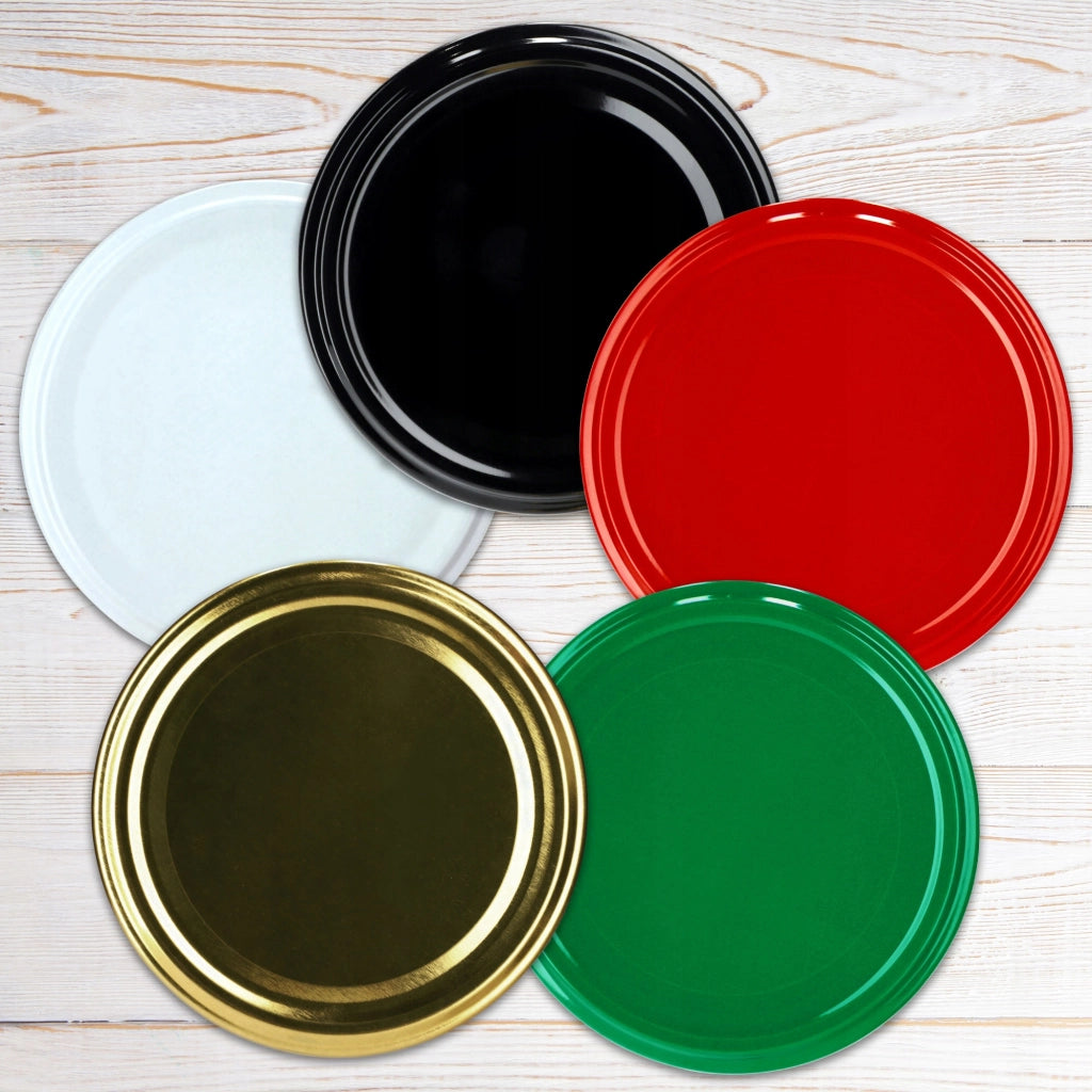 Tappi KADAX per barattoli, diametro 100 mm, coperchi per barattoli di conserve, 50 pezzi.