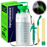 Spruzzatore a pressione manuale KADAX da 8 litri, spruzzatore da giardino per piante con lancia grande