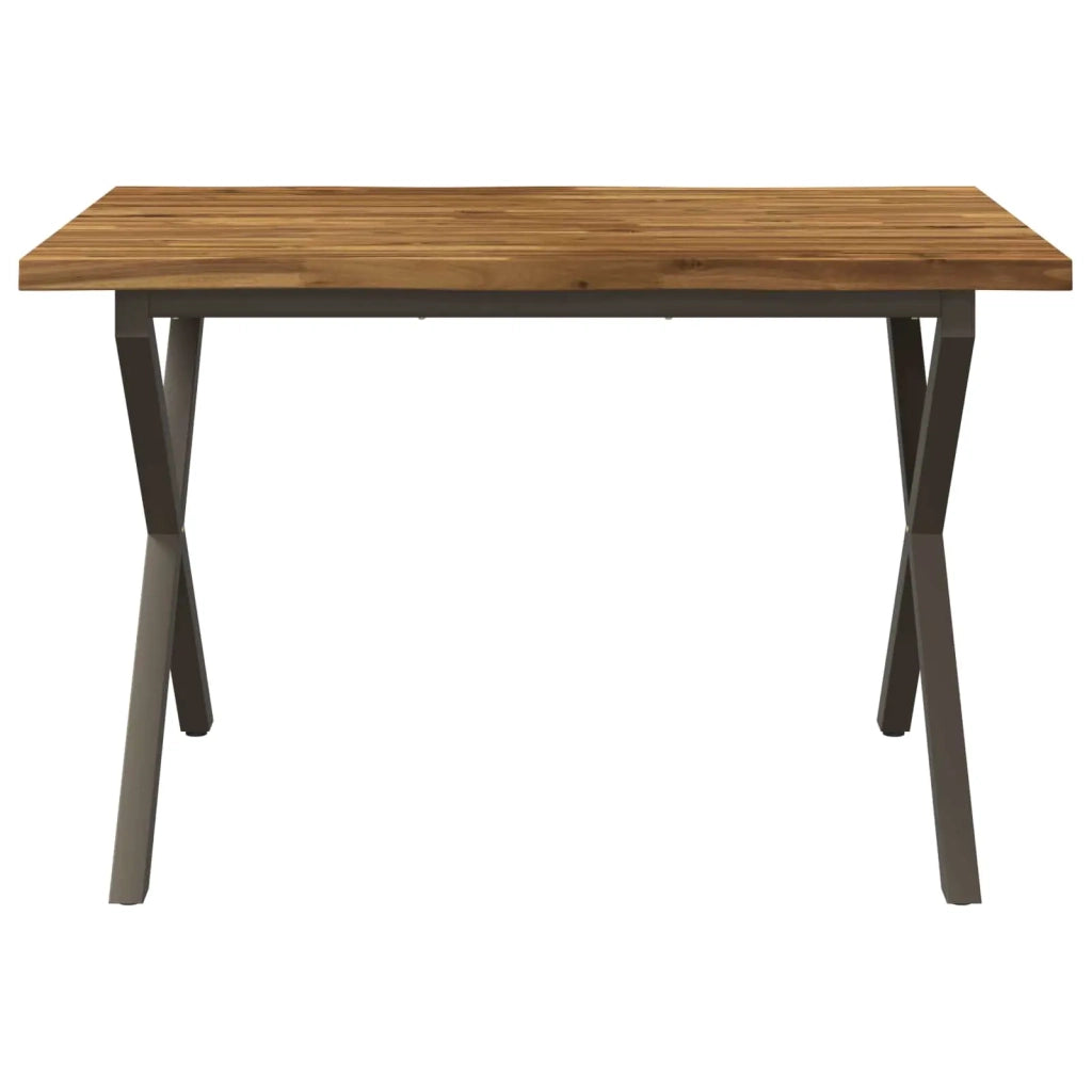 110 x 55 x 75 cm Legno di Acacia Massello Naturale e Caffè 938664