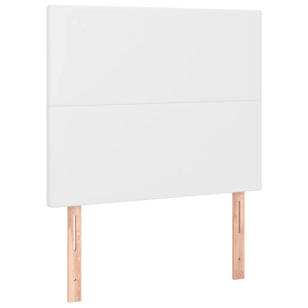 Giroletto Molle con Materasso e LED-Struttura Letto Bianco 80x200 cm Similpelle 658934