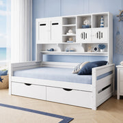 Letto multifunzione con contenitore e cassetti, 90x200 cm