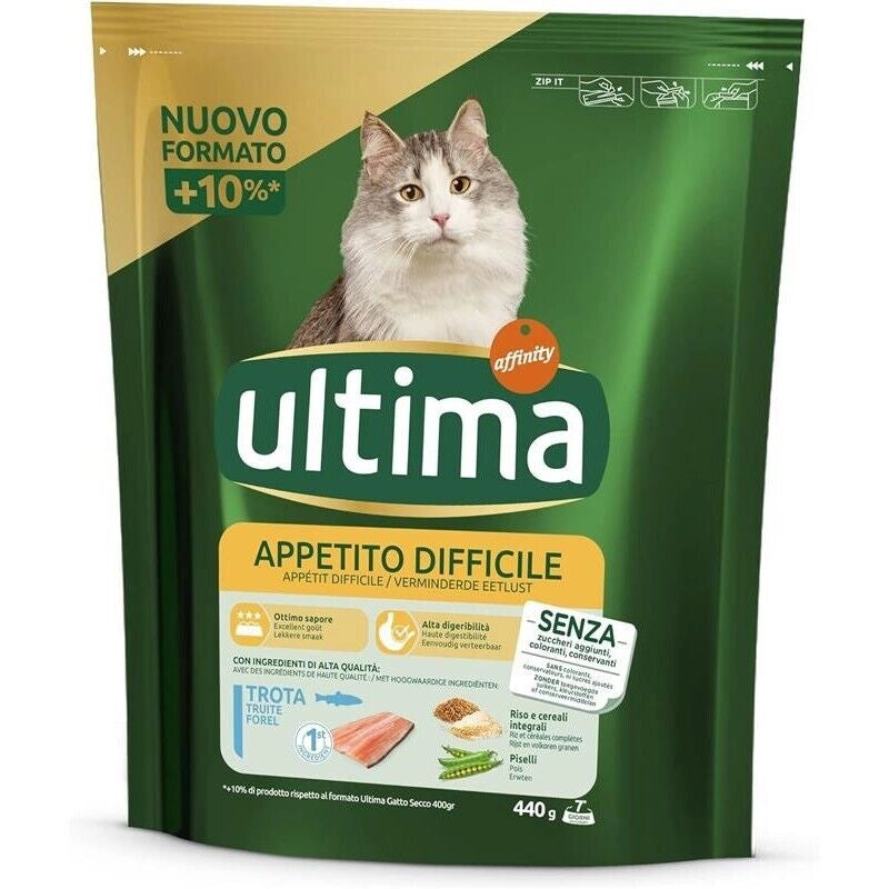 ULTIMA CROCCHETTE PER GATTO 440 GR GUSTO TROTA PER GATTI CON APPETITO DIFFICILE