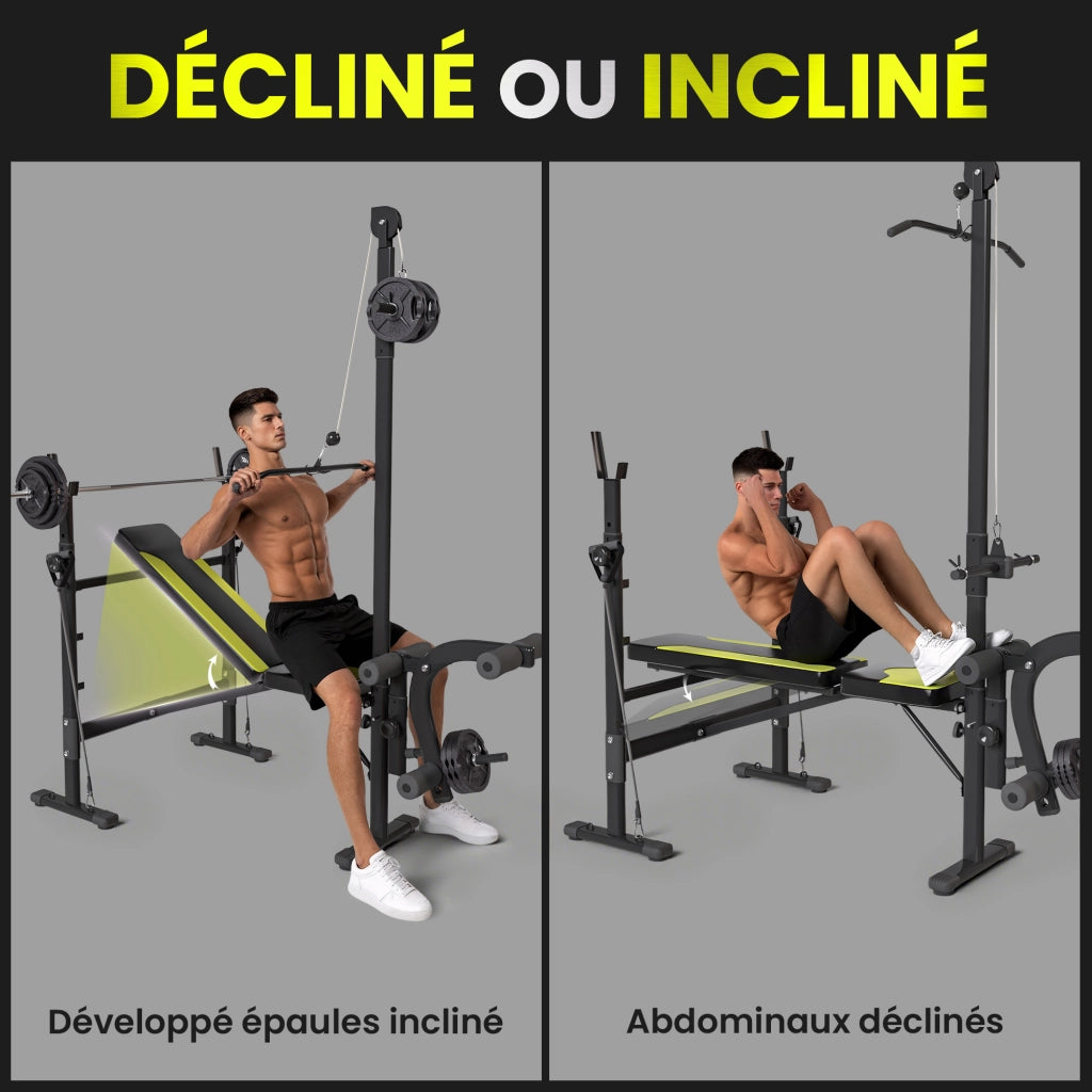 Banc de musculation ¨C Minimal ¨C nero e giallo