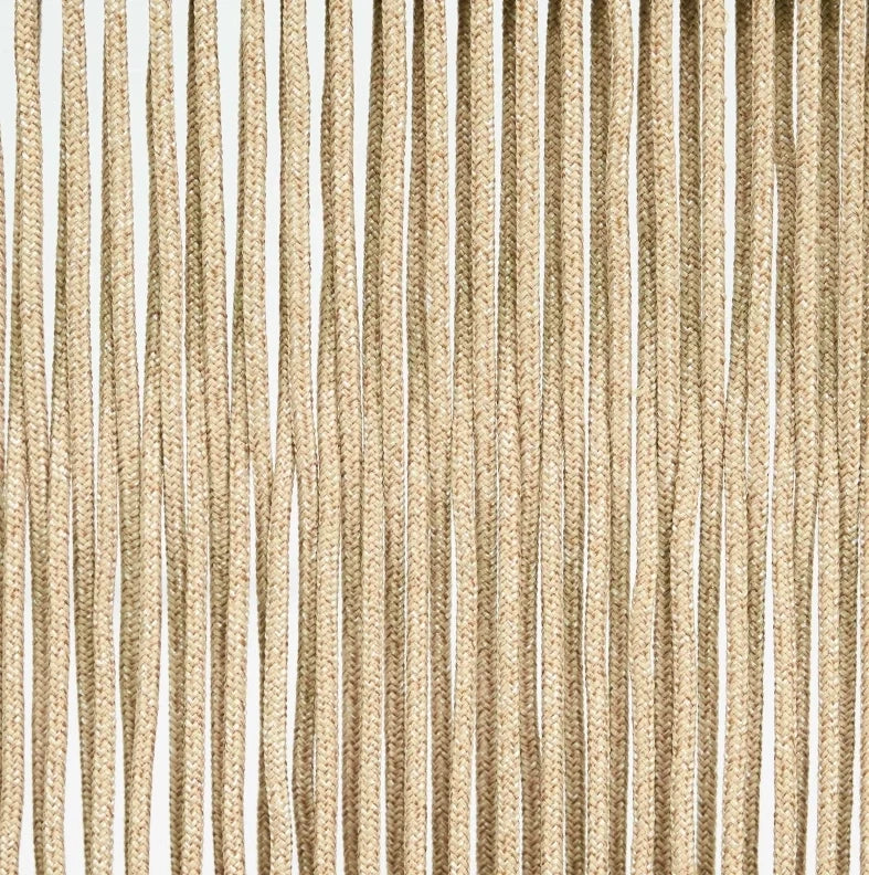 Set di 2 Sedie da Giardino Pieghevoli in Legno di Acacia e Cordino PP, 48x55,5x88 cm, Naturale/Beige