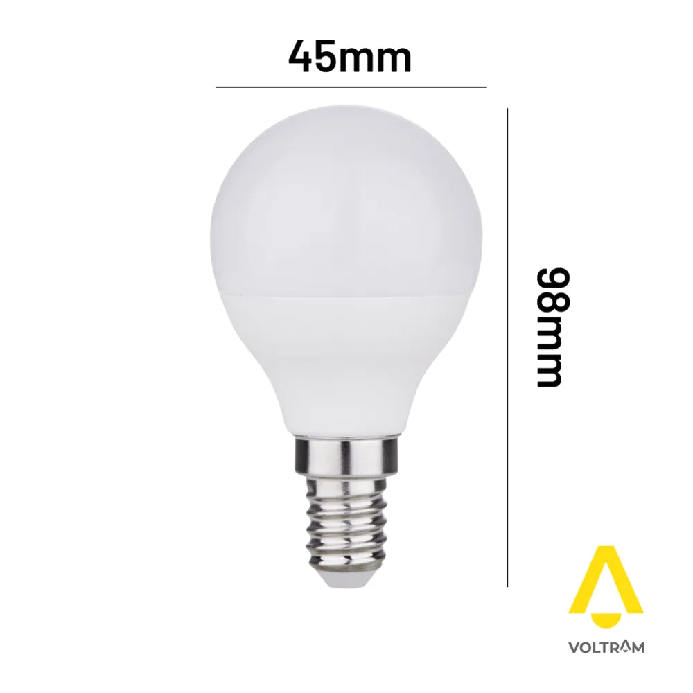Lampadina LED E14 6W G45 630LM IP20 bianco caldo 2700K
