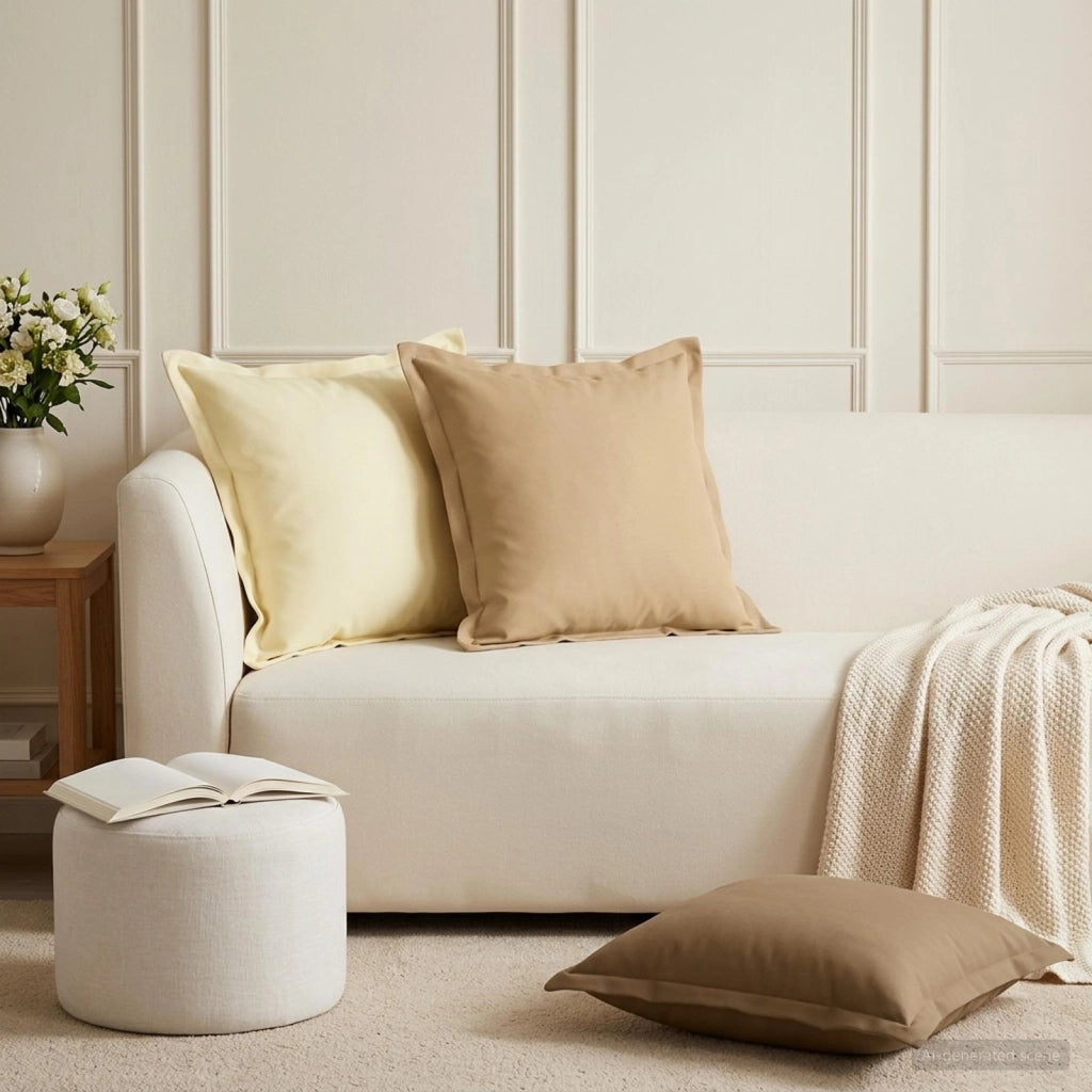 Cuscino con cuscino HOUTEN 2 pz Beige Poliestere 934813