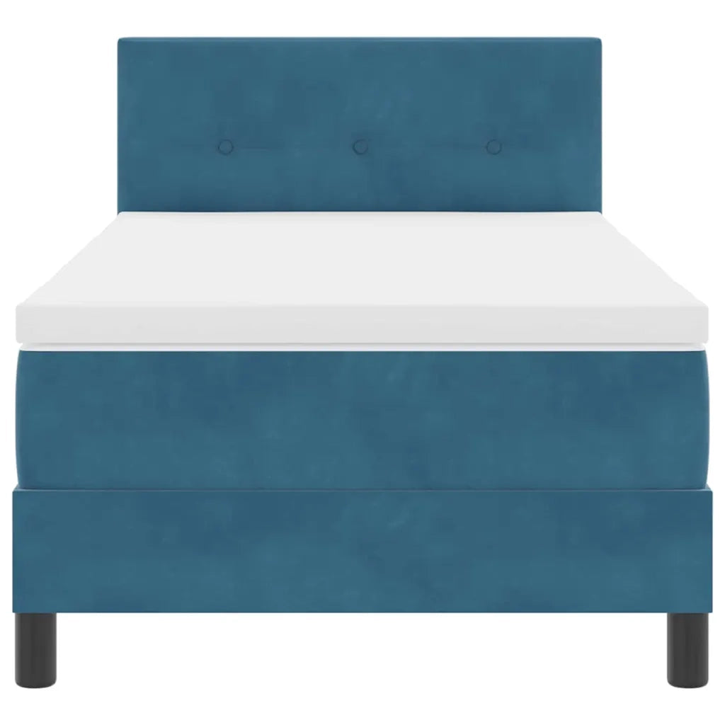 Letto a Sorgente LED con led Blu Scuro 90 x 200 cm Velluto 3342630