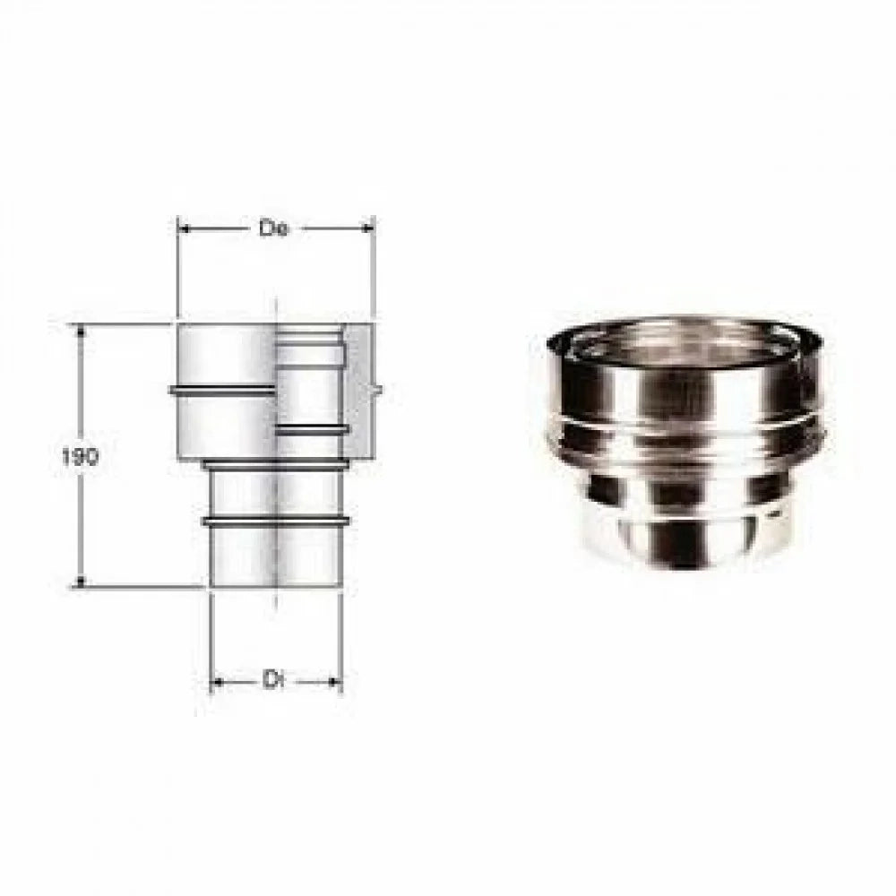 Inox doppia parete aisi 316 giun zione mono doppia d.350 400 b08x