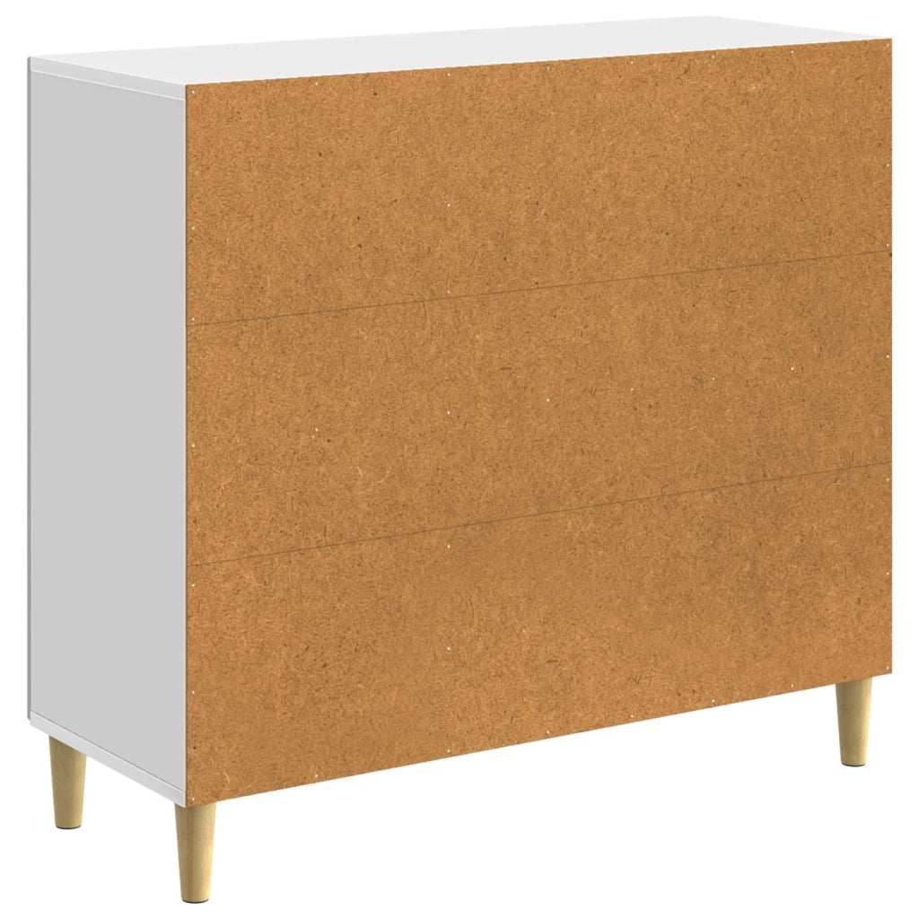 Credenza Bianco Lucido 89 x 34,5 x 80 cm Legno ingegnerizzato 894649