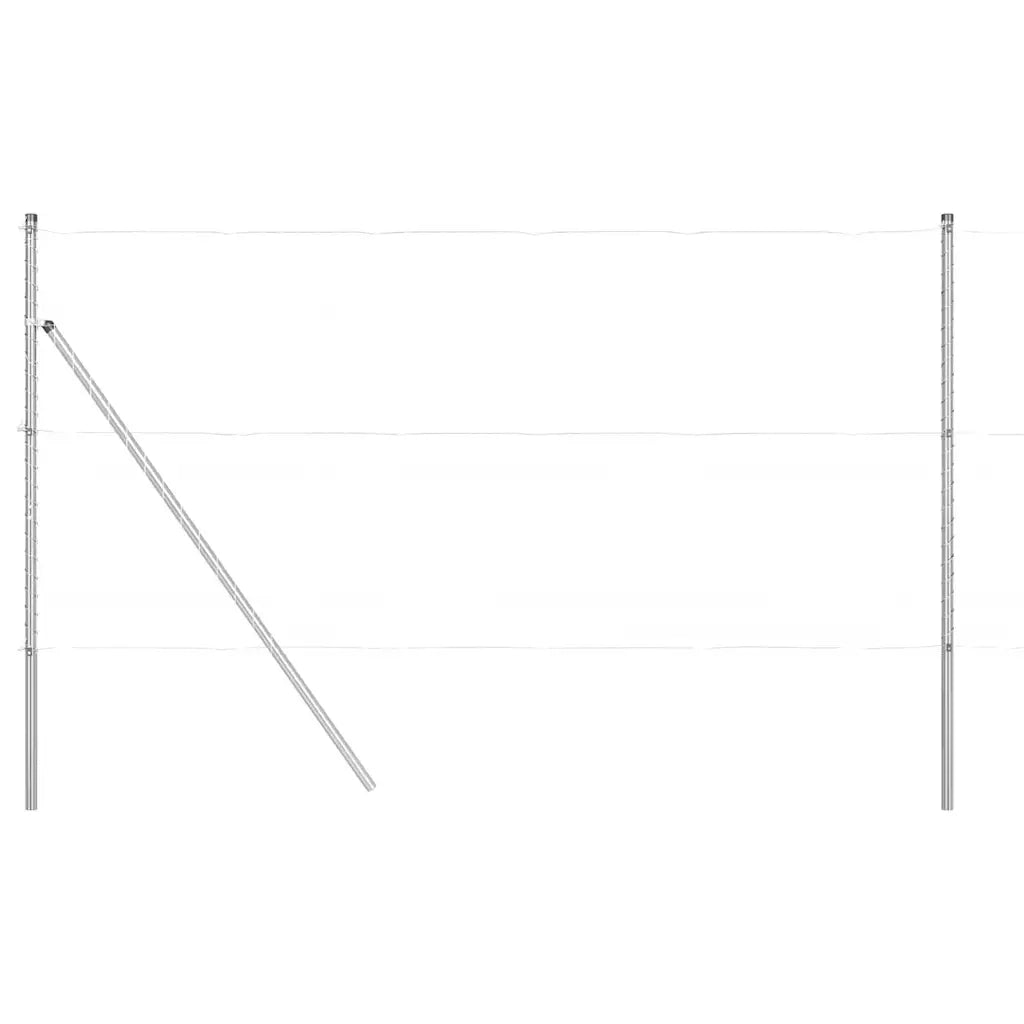 Palo della recinzione 52 pcs Grigio 3,2 x 3,2 x 190 cm