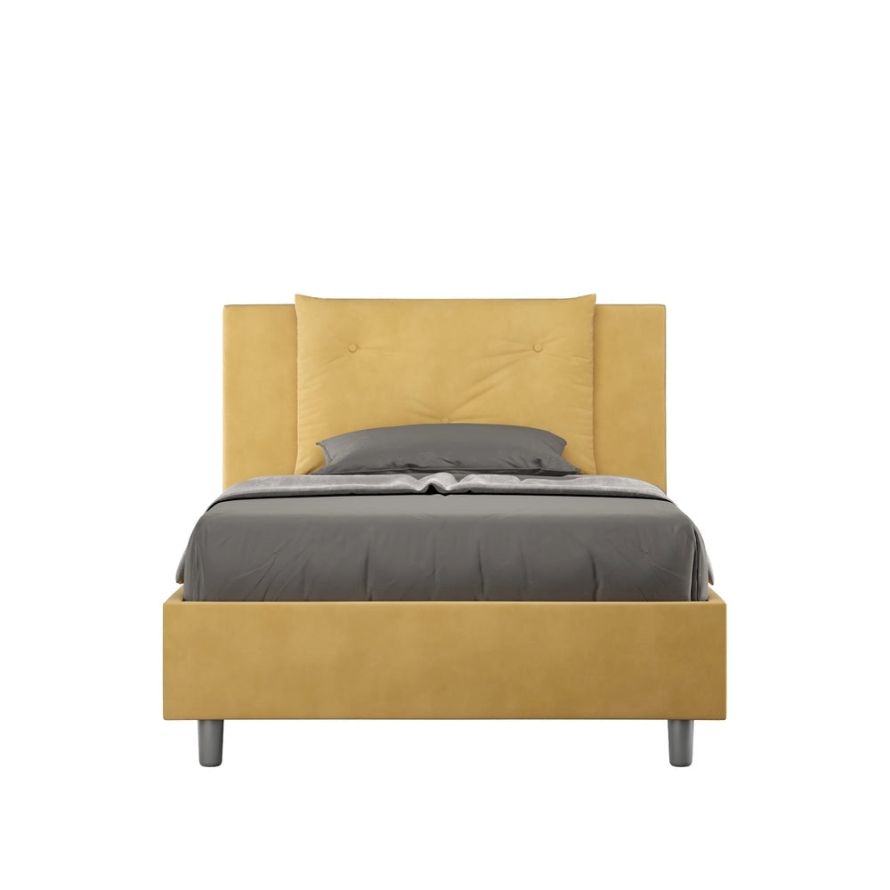 Letto 1 Piazza e Mezzo 130x200 cm con Rete Appia Ocra