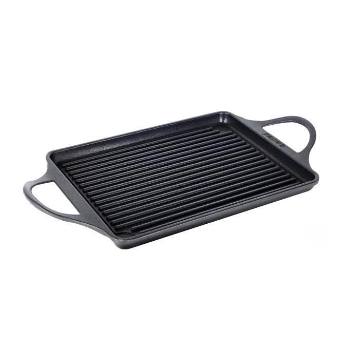 Risoli Explora Piastra Servigrill Alluminio Pressofuso Antiaderente Du Pont 46x25 cm Manici Integrati colore Nero