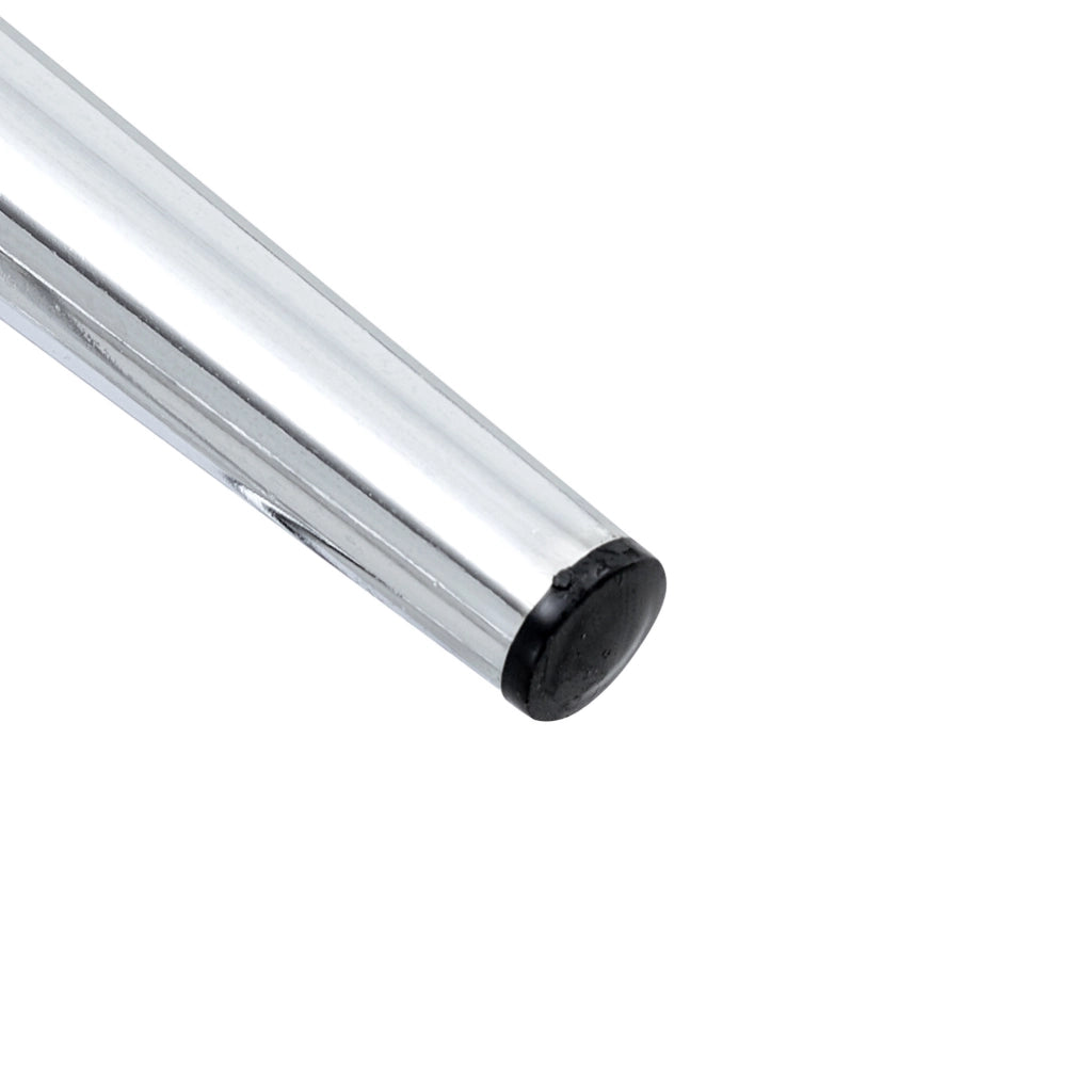 Set 2 sgabelli da bar trasparenti con struttura in metallo argento HOMVRA