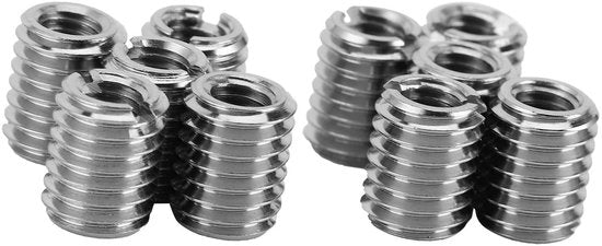 Set di riparazione a vite rottura M5x0.8 a M8x1.25 - Acciaio inossidabile 303 - Set di riparazione a vite - 10 pezzi - Lunghezza 10mm - Per riparazione - Riparazione a vite