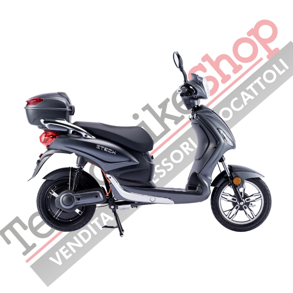 Bicicletta Elettrica Scooter Z-TECH ZT-09-E 250W 12 Ah 48V Batteria Piombo-Nero Opaco Matt