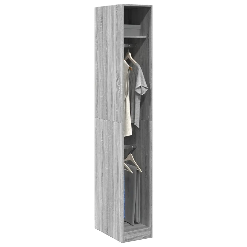 Armadio Grigio Sonoma 30x50x200 cm in Legno Multistrato CFW1607517