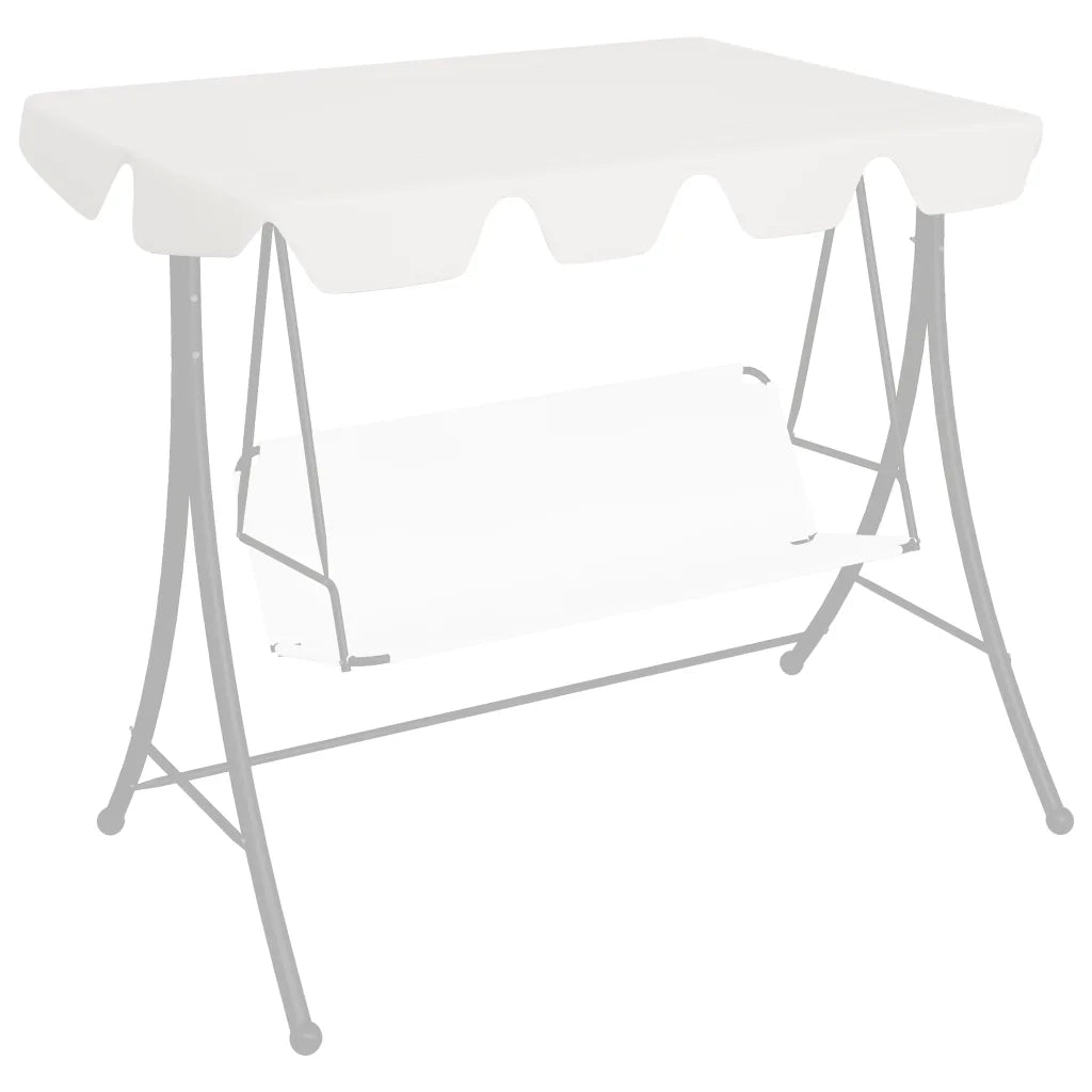 Baldacchino per Dondolo Giardino Bianco 150/130x105/70 cm 312109