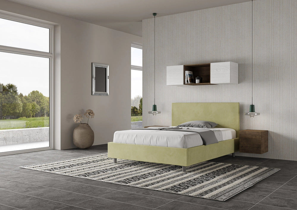 Letto Matrimoniale 160x200 cm con Rete Adele Tè Verde