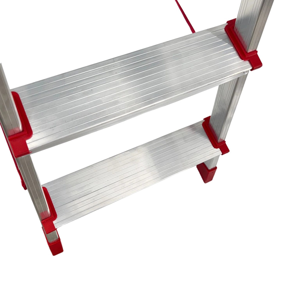 Scala Domestica in Alluminio Martina Leggera Portatile Scaletto Vaschetta Portaoggetti Pieghevole Robusta Salv 5 gradini