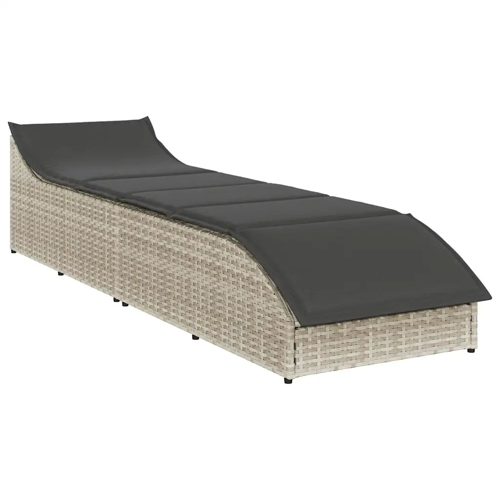 Lettino Prendisole Pieghevole con Cuscino e Portaoggetti 4104225