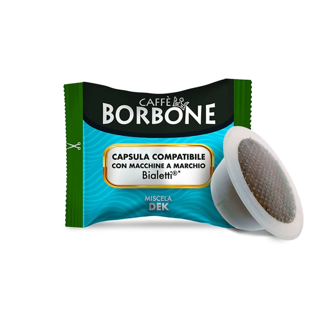 100 CAPSULE CIALDE CAFFÈ BORBONE MISCELA DEK COMPATIBILI MACCHINE MARCA BIALETTI
