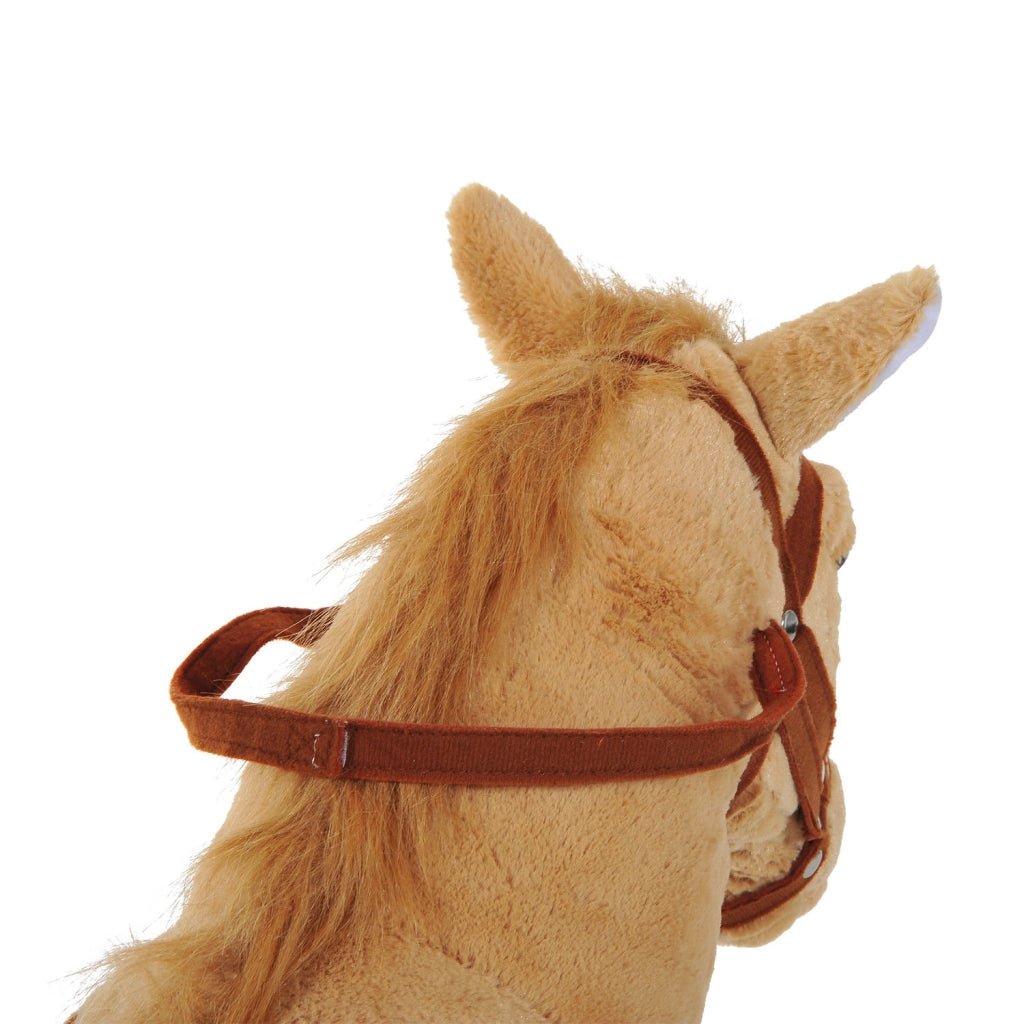 Cavallo Giocattolo con Sella e Suoni ¨C Minimal ¨C 85x28x60 cm Beige