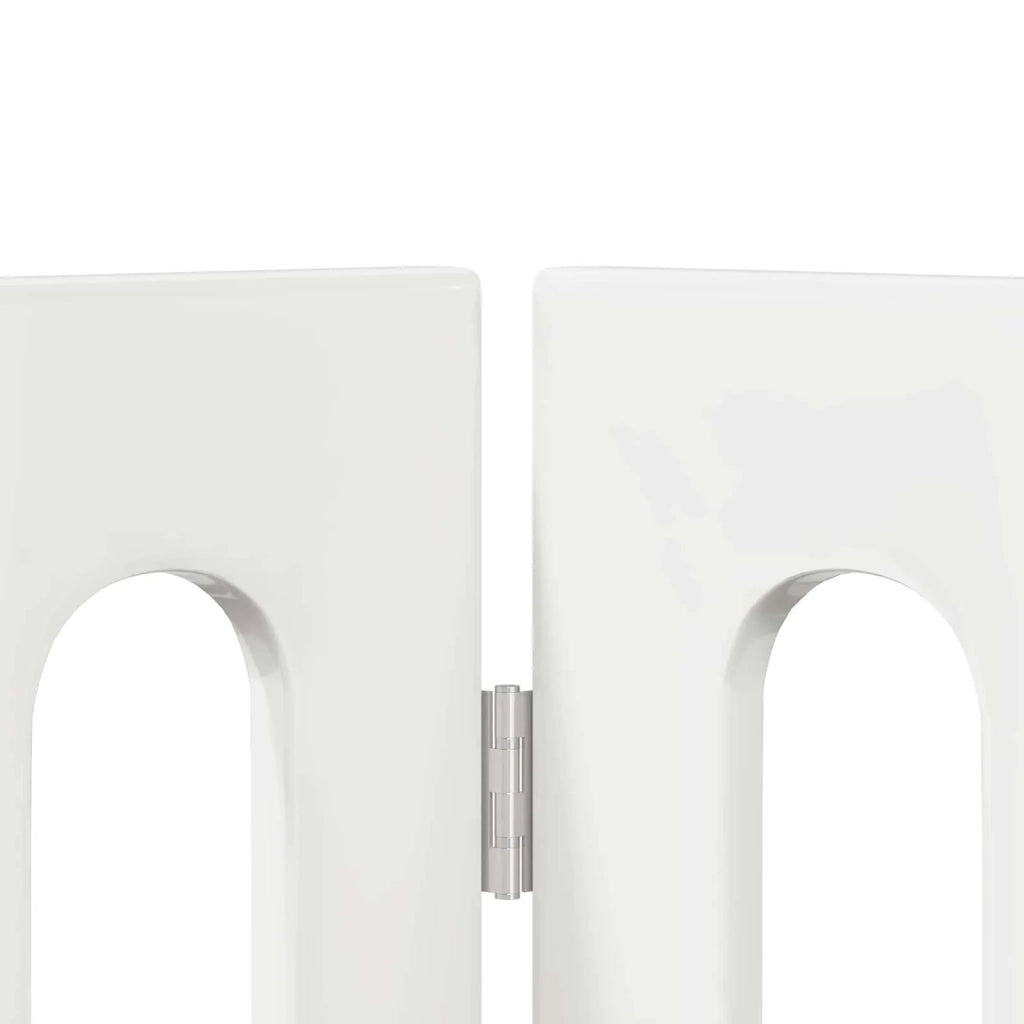 Recinto pieghevole per animali 4 pz Bianco Lucido CFW2415437