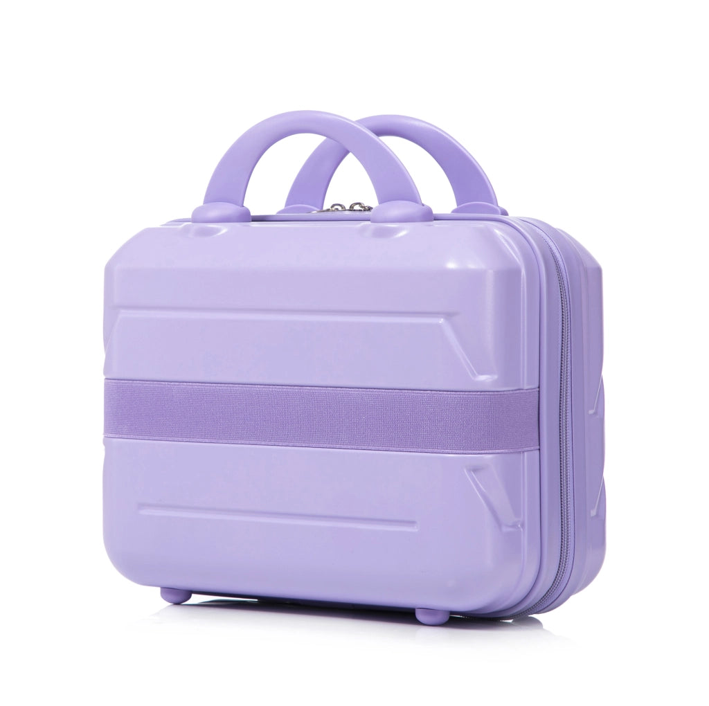Set valigie rigide 19" con beauty case 14" in ABS blu e viola HOMVRA
