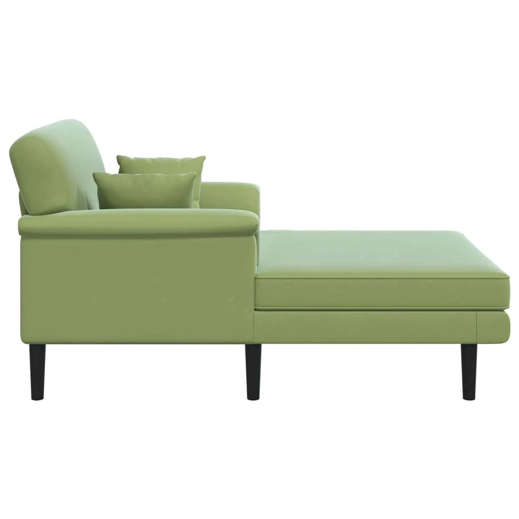 Chaise longue Verde chiaro Velluto 42048043