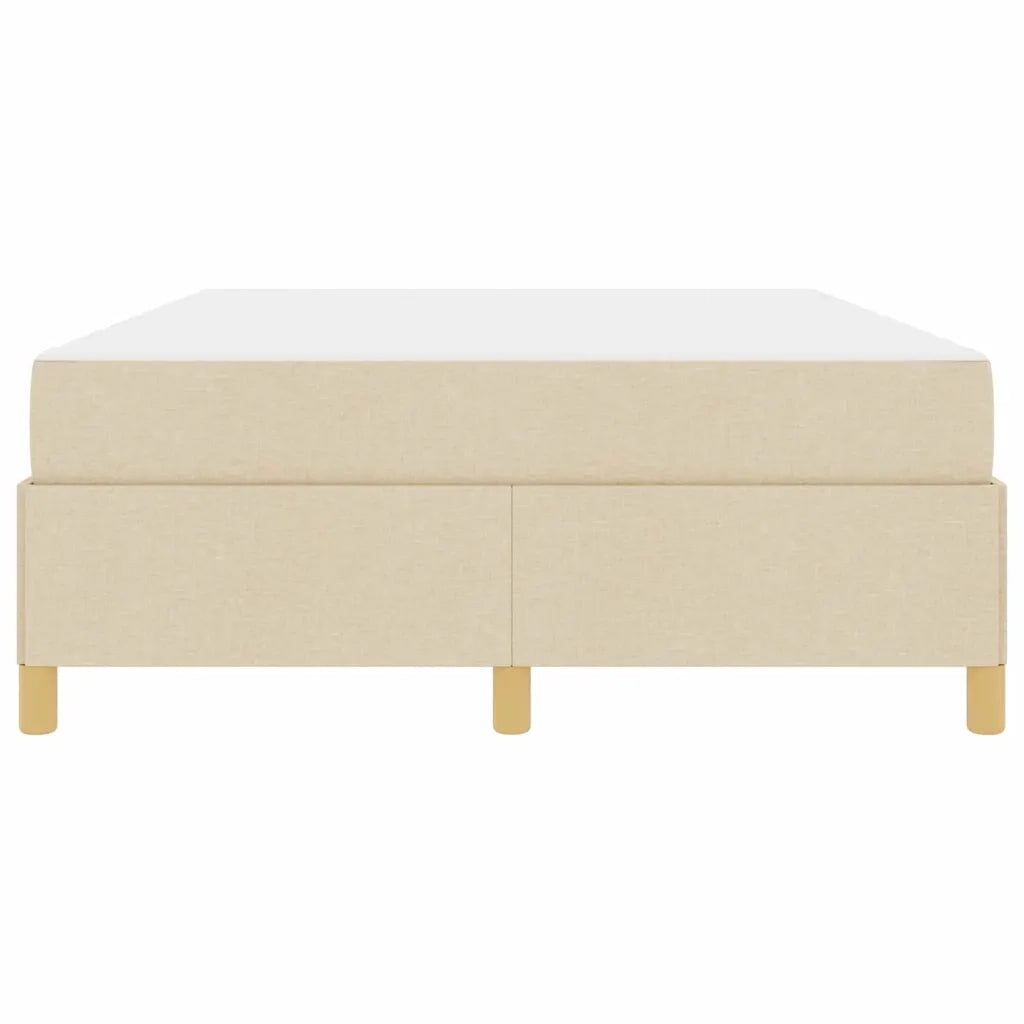 Struttura del letto con materasso Crema 140 x 190 cm Tessuto