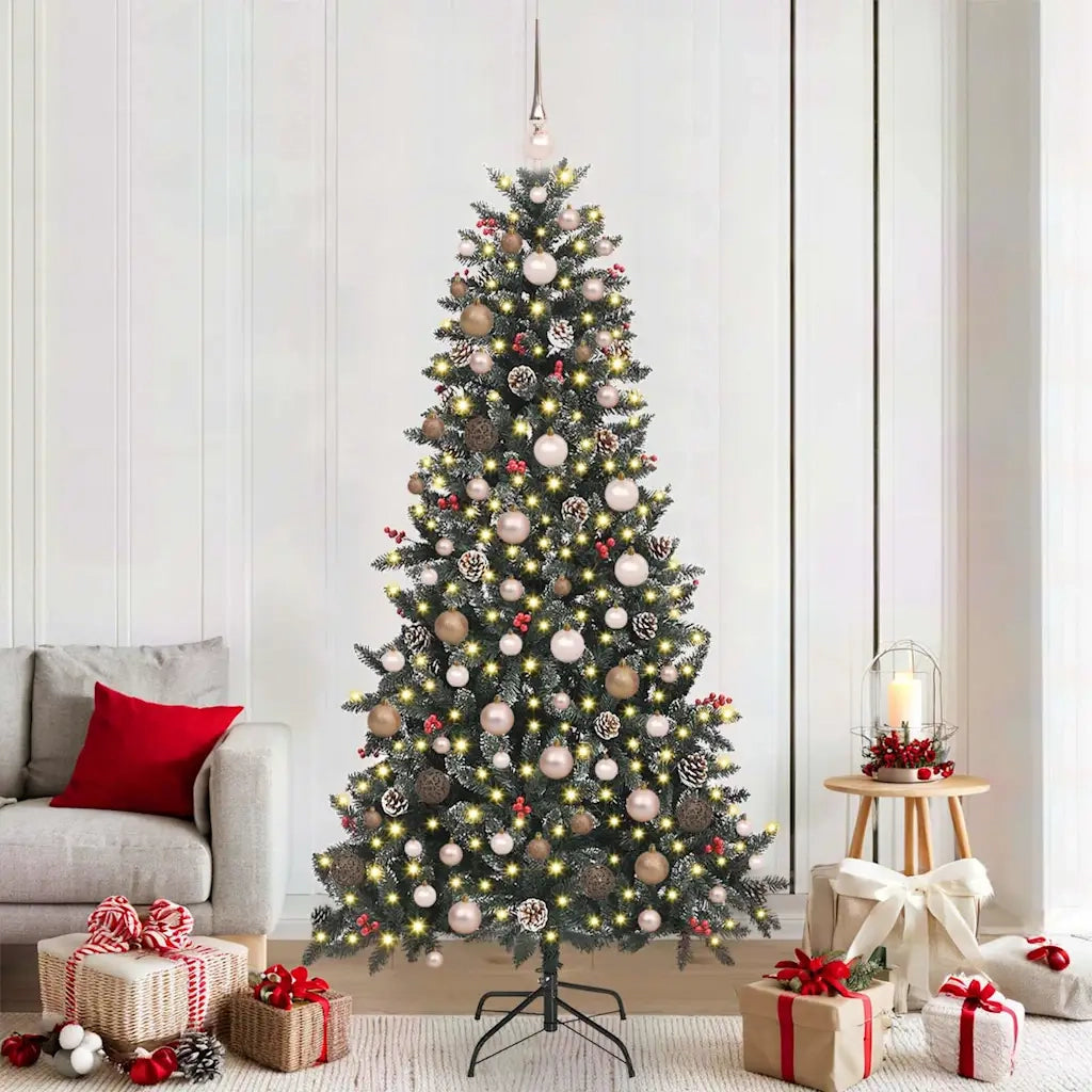 Albero di Natale artificiale con 300 LED Verde 210 cm 3395890