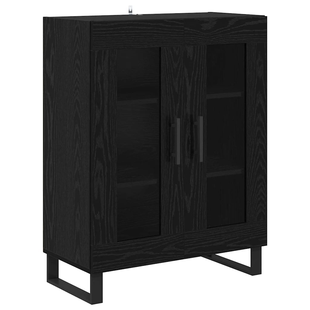 Credenza 2 pz | Madia | Buffet da pranzo | Armadio da pranzo Rovere Nero 69,5 x 34 x 180 cm