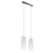 Lampada a sospensione Italux Max 2xE27 cromata 120cm