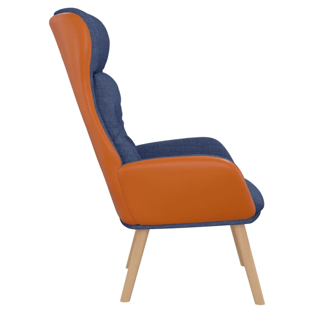 Poltrona Rilassante Blu in Tessuto e PVC 341305
