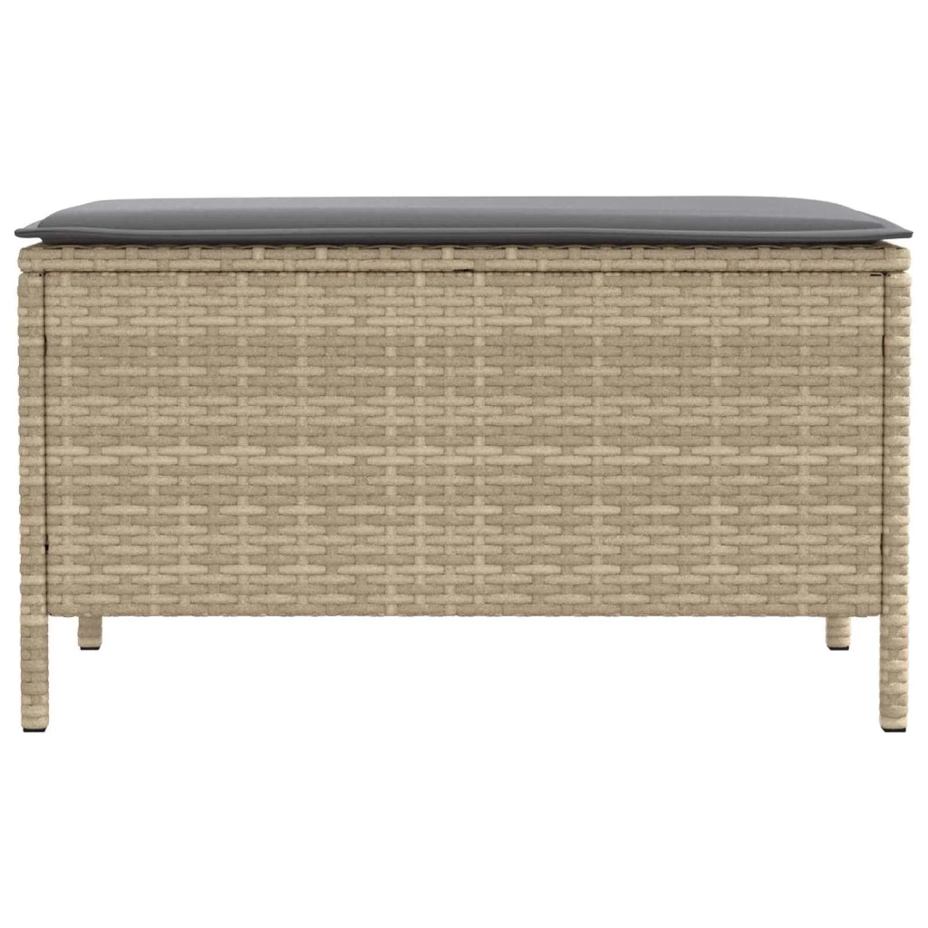 Poggiapiedi da Giardino Beige e Grigio Chiaro 80 x 38 x 42 cm CFW4150833