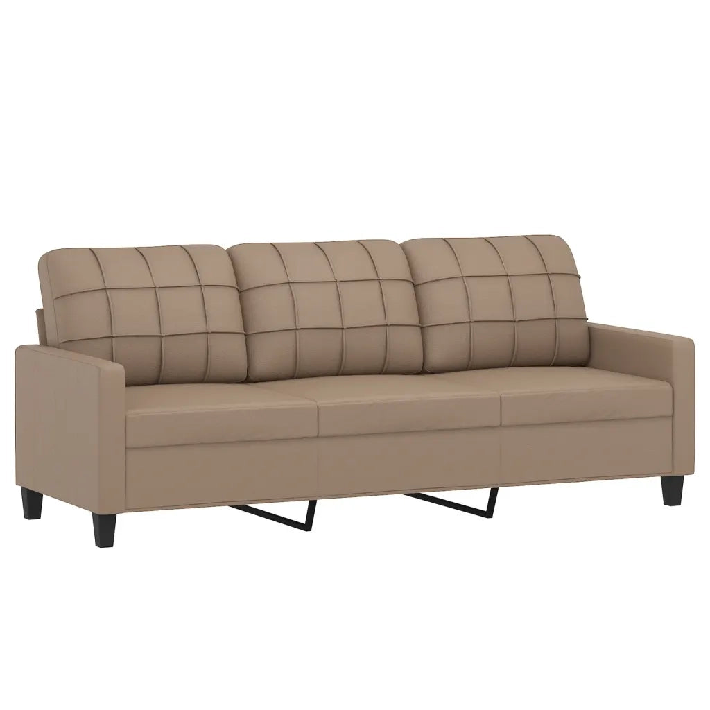 Set di Divani 2 pz con Cuscini Cappuccino in Similpelle 3201392