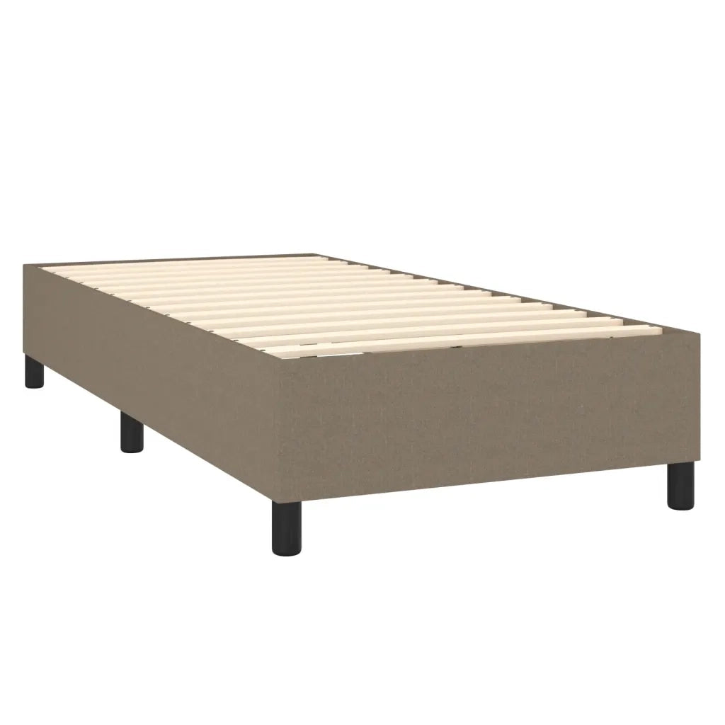Letto a Molle con Materasso e LED Tortora 90x190 cm in Tessuto 3138201