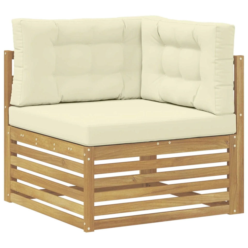 Set di divani da esterno 7 pz Bianco e Crema 3390795