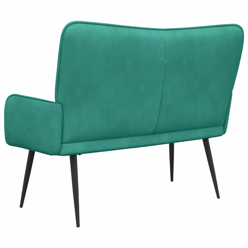 Sofa a Due Posti Turchese 115 x 61 x 87 cm Velluto 42028969