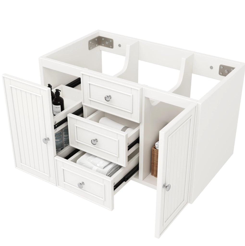 Mobile bagno sospeso bianco in MDF 78,5×46×46,8 cm