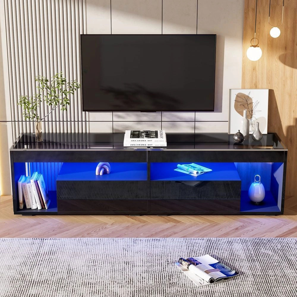 Mobile TV nero - Xylo - 2 cassetti LED per 70"