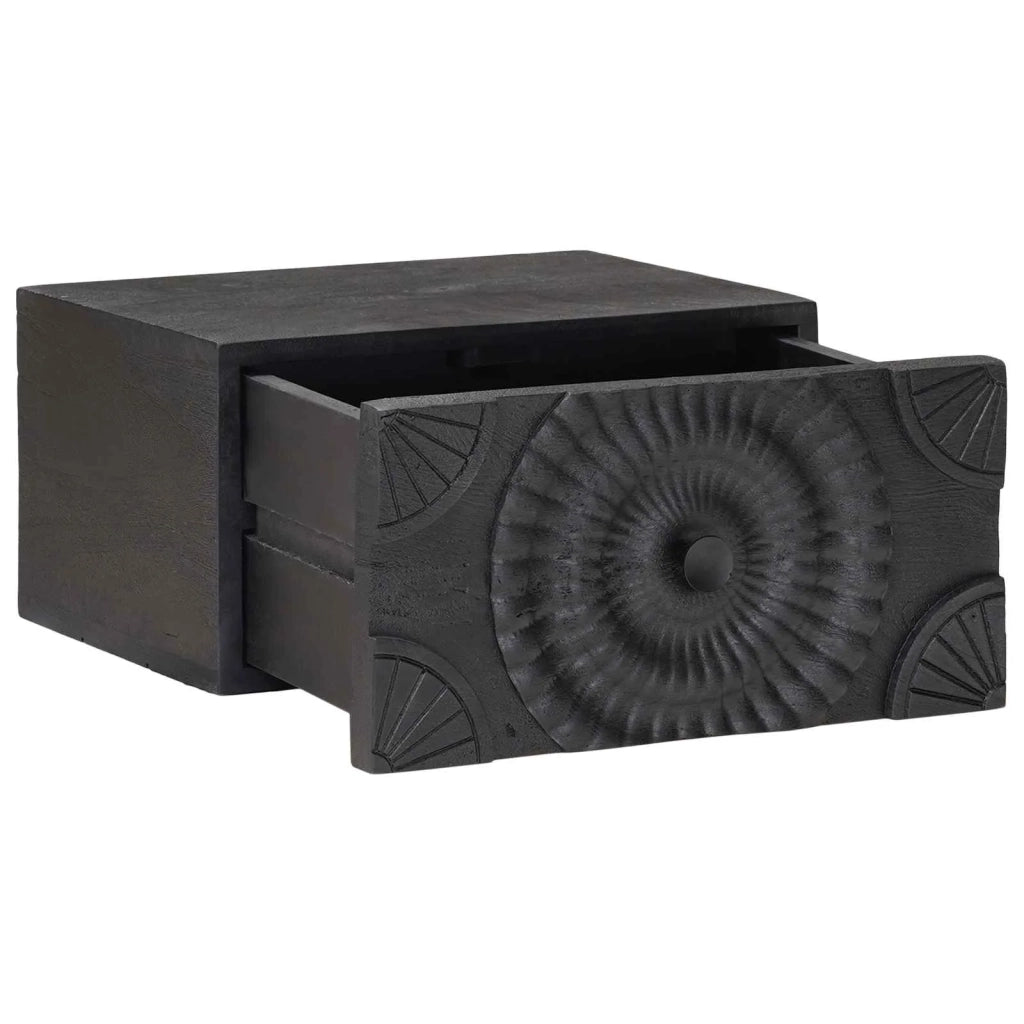 Armadio da Notte con cassetto Nero 40 x 30 x 20 cm 42020079